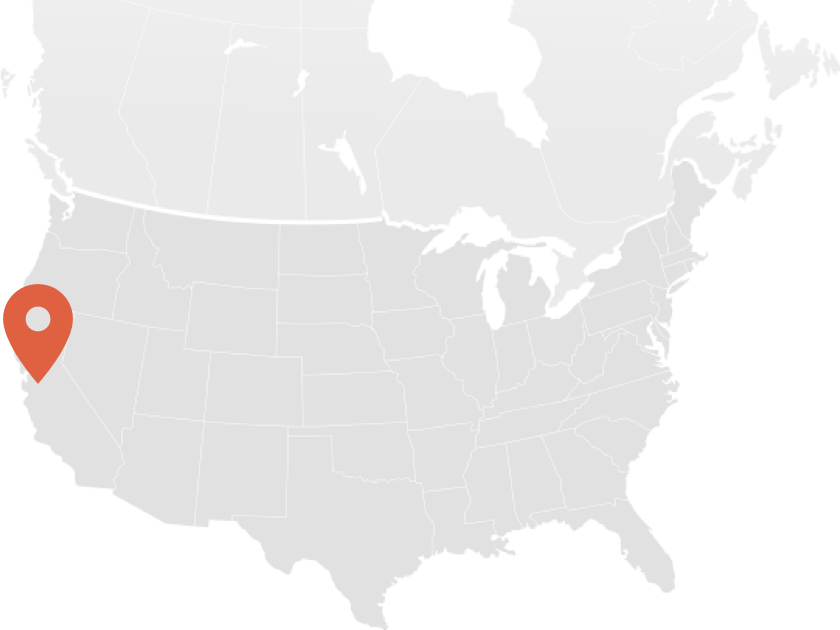 Map point at Santa Clara, California